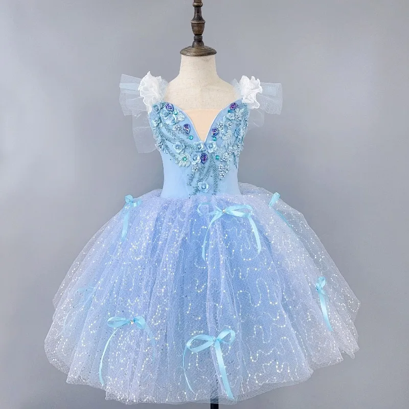 المهنية الباليه توتو فستان الفتيات الاطفال راقصة الباليه زي حفلة الباليه أزياء رقص في سن المراهقة الفتيات قاعة الرقص ملابس الباليه الاطفال #5