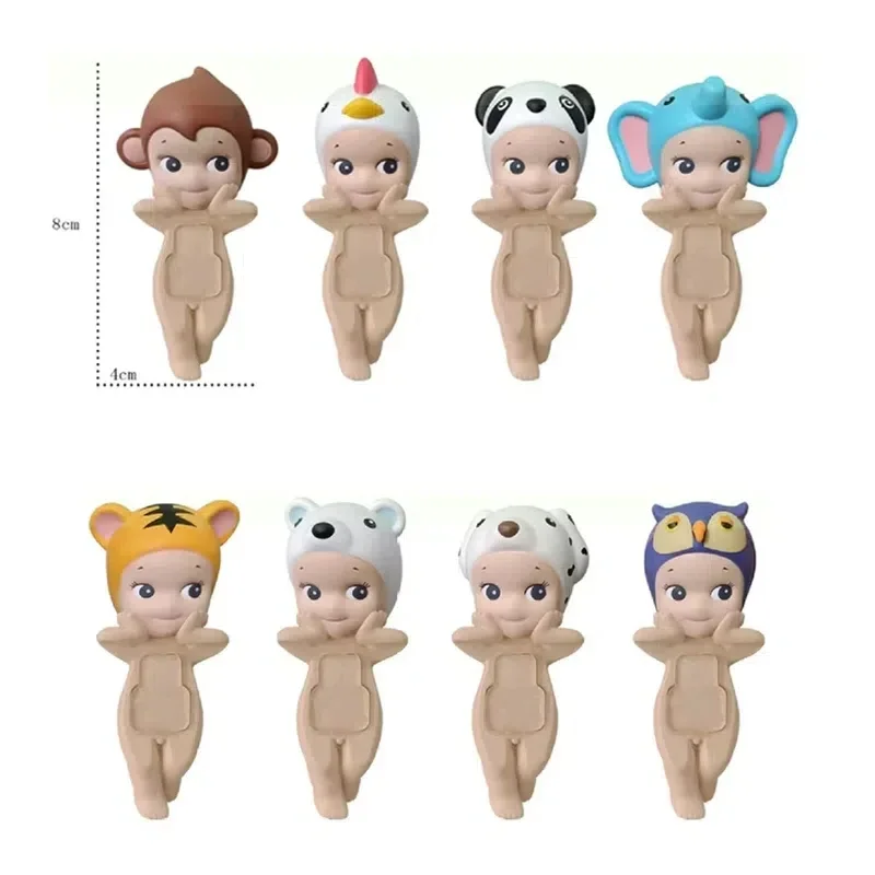 Macny Angel Generation Figure, Animal Lying Pose Face, Anime Rick Toy, Cartoon Halloween Gifts, 1-12Pcs