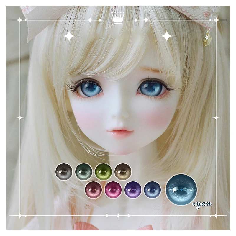 

BJD eyes doll Metallic effect eyes 10mm-24mm doll acrylic eyes for 1/8 1/6 1/4 1/3 BJD SD doll accessories doll eyes glitter