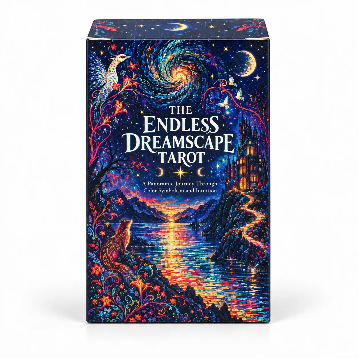 The Endless Dreamscape Tarot Panoramic Journey Through Color Symbolism and Intuition Dreamlike Artwork Symbolic Storytelling Mys