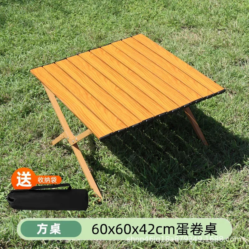 Folding Table Camping Stall Chicken Rolls Table Portable Car Picnic Fishing Metal Outdoor Sketching Party Furniture