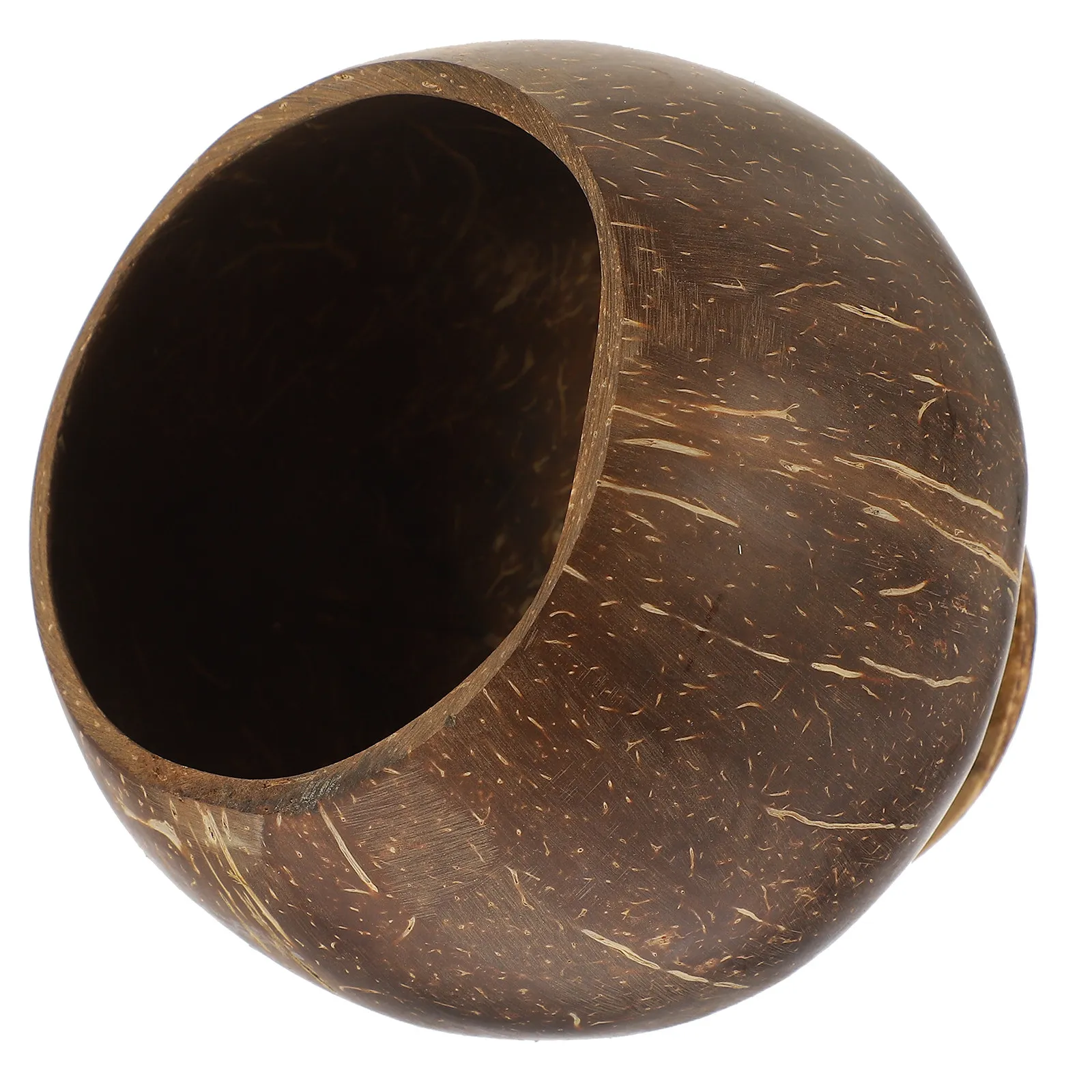 Coconut-Shell Cup Natural Unique Design Beverage Cup Dessert Bowl Coconut Fruit Bowl Beach Party Supplies Coconut Cups