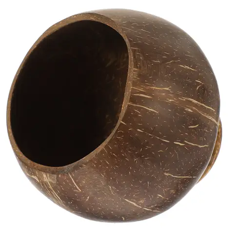 Coconut-Shell Cup Natural Unique Design Beverage Cup Dessert Bowl Coconut Fruit Bowl Beach Party Supplies Coconut Cups