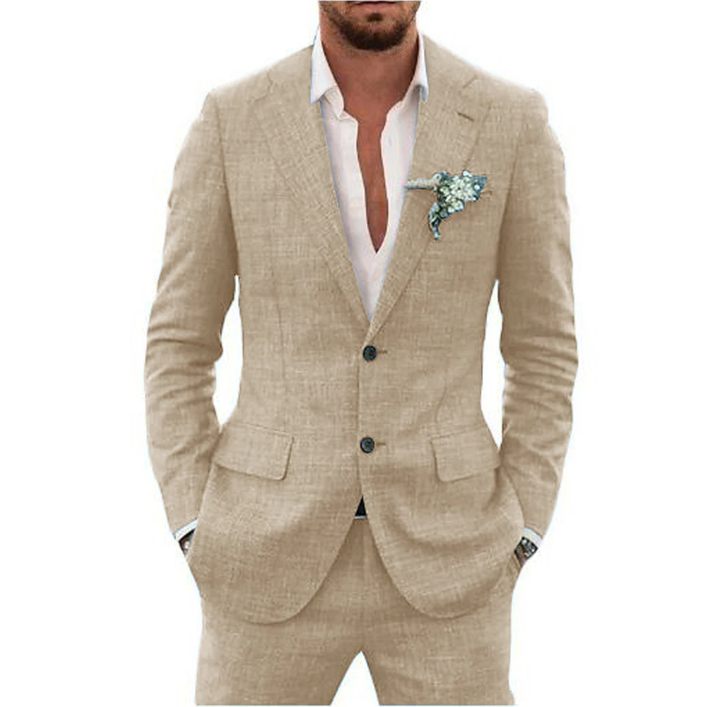 

Formal Men's Business Suit 2 Piece suit + Pants 2026 Men's Jacket Flat Fit Best Man Party