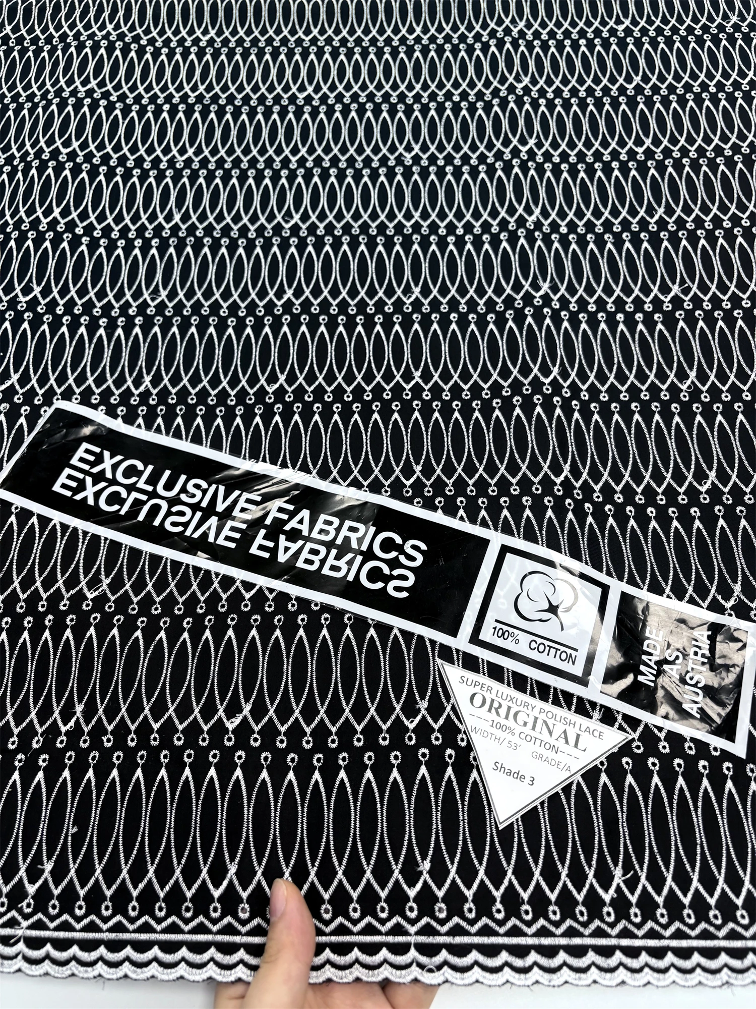 

5 ярдов, черная мужская нигерийская 100% хлопок, польская атласная ткань с вышивкой, высокое качество, швейцарская вуаль, кружевной материал для мужчин, стиль Дубая