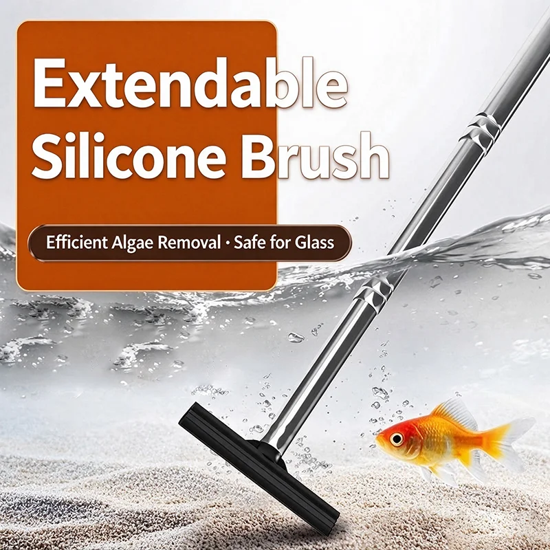 Telescopic Glass Cleaning Tool With Anti Fog Feature Water Scraper For Car Rear View Mirror Aquarium Fish Tank Algae Removal