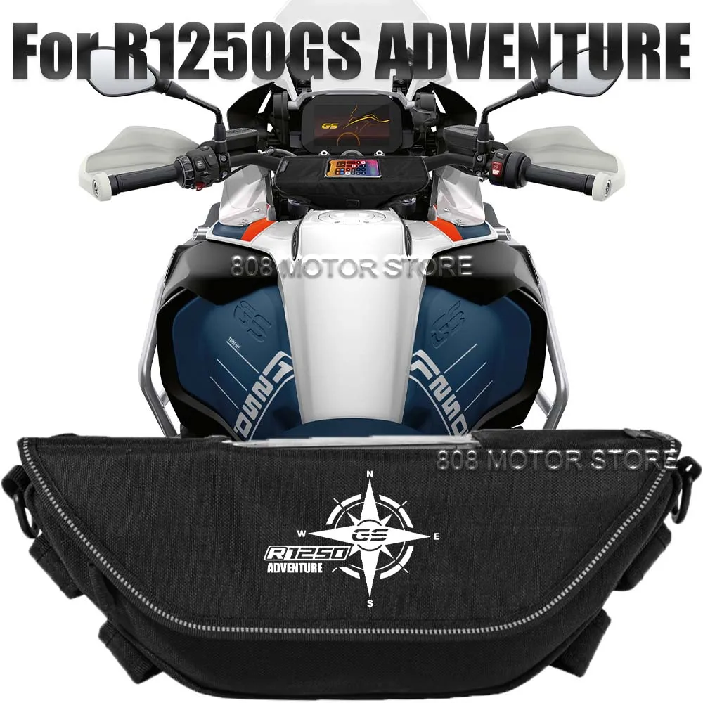 Bolsa de herramientas para accesorios de motocicleta, bolso impermeable y a prueba de polvo para manillar de viaje conveniente para BMW r1250gs adventure