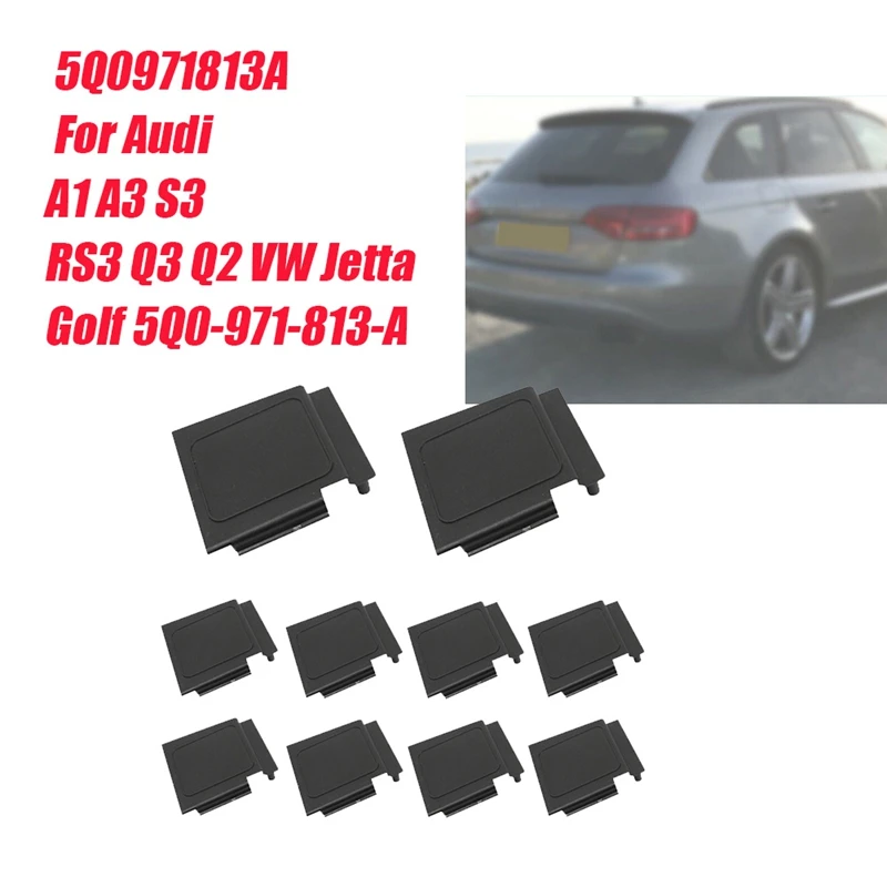 10Pcs Car Battery Cover Positive Negative Caps 5Q0971813A For  A1 A3 S3 RS3 Q3 Q2 VW Jetta Golf Accessories 5Q0-971-813-A