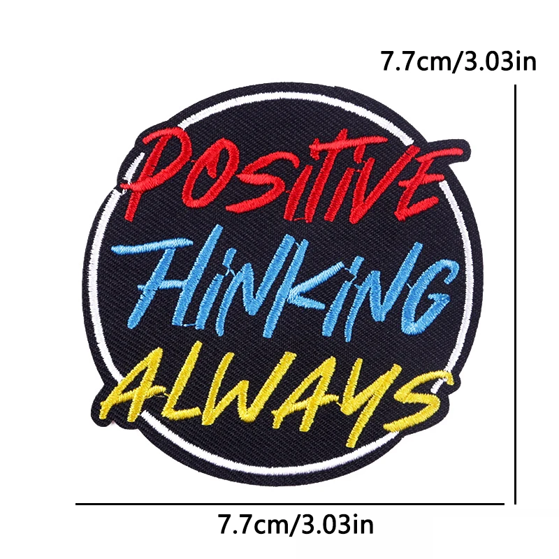 Witziger Slogan-Aufnäher zum Aufbügeln mit optimistischen Zitaten für Kleidung, Jacken, Hüte, positive Vibes, humorvolle Lifestyle-Dekoration – Detail 14