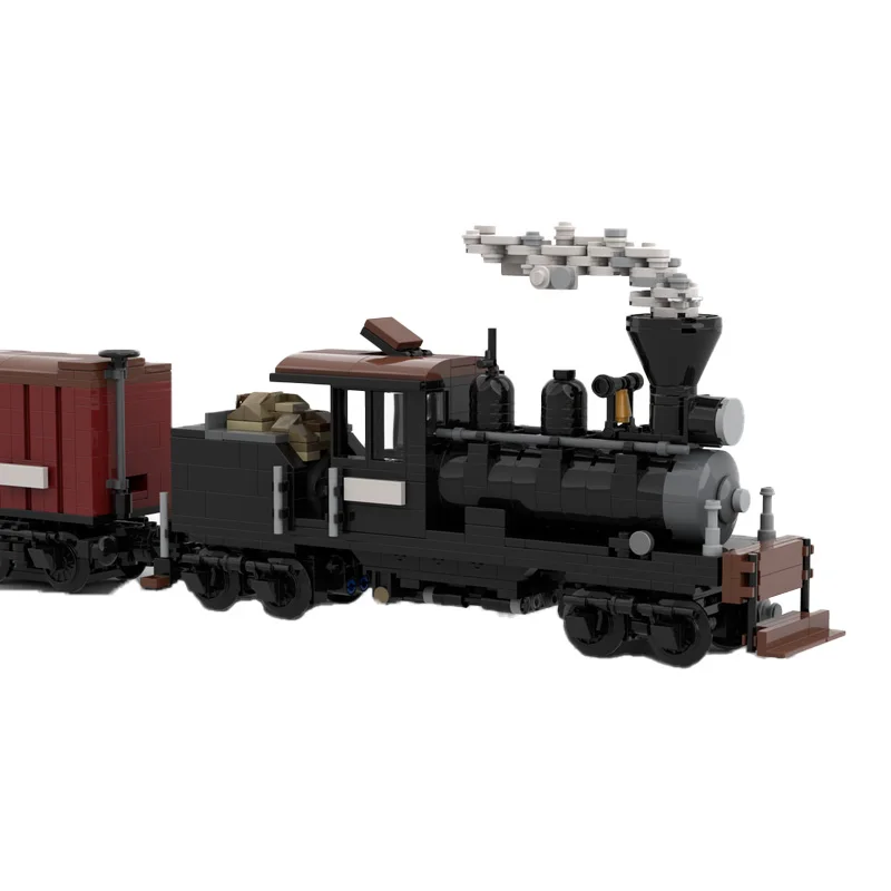 ชุดตัวต่อรถไฟสีดำสไตล์เรโทร 950 ชิ้น เทคโนโลยี MOC แบบประกอบเอง ของเล่นเสริมพัฒนาการเด็ก ของขวัญคริสต์มาส