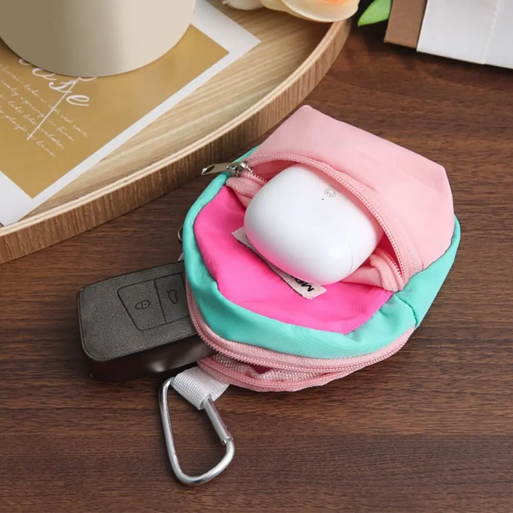 Cute Mini Coin Purse Macaron Color Pendant Wallet Pouch Key Chain Portable Storage Bag Outdoor