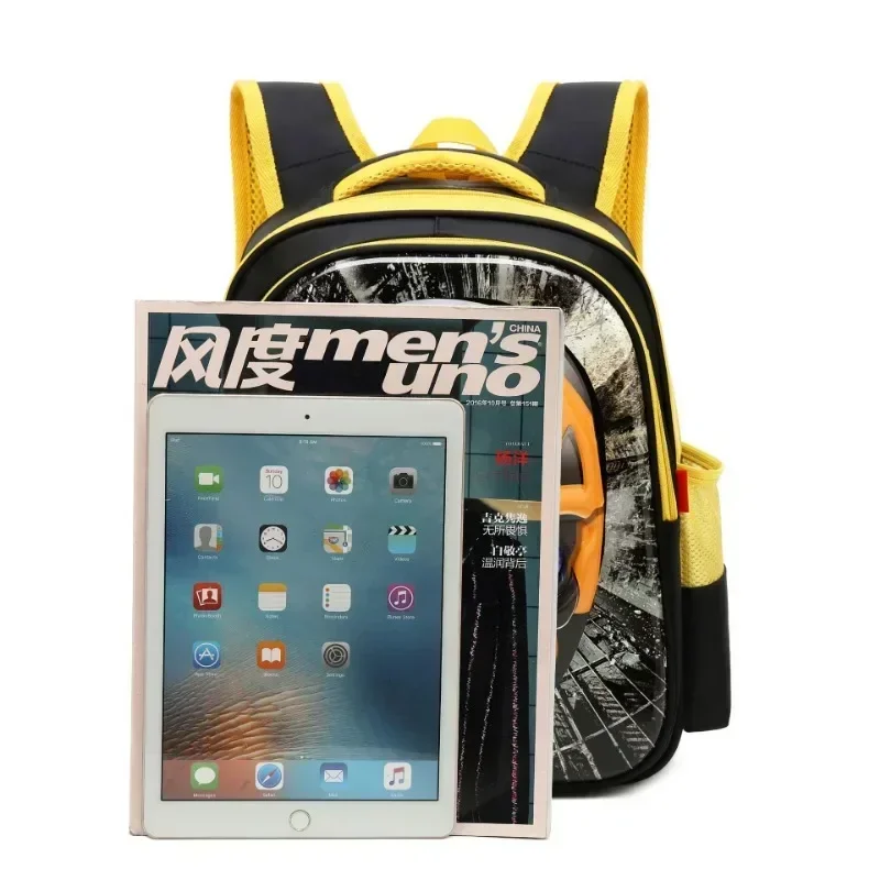 Transformers 3d mini mochilas bumblebee optimus prime cosplay sacos de escola à prova dwaterproof água kawaii mochila