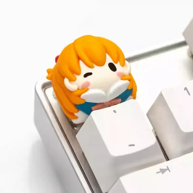 2024 New Eva Themed Keycap 1 Pcs Resin Keycaps Mechanical Keyboard Customization Anime Games Cute Cartoon Collect Gifts Keycaps