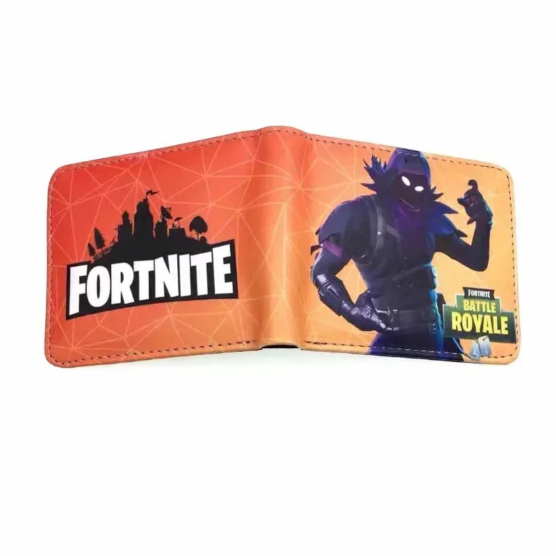 Fortnite PU Wallet High Quality Popular Leather Anime Wallet with Coin Pocket Card Holder Men\'s Women\'s Purse