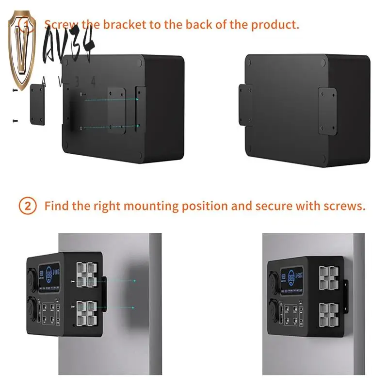

AV34-Portable Control Hub With LED Lights Adapter Mini Power Box With LED Lights 100W For Rvs,Boats Display Power Box 12V