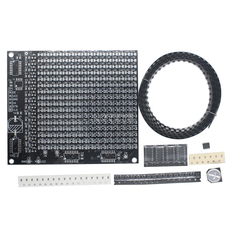 DIY Electronic Kit 256 LED Dot Matrix Advertising Screen Kit Light-emitting Diode SMD Soldering Component  Welding Training Kit