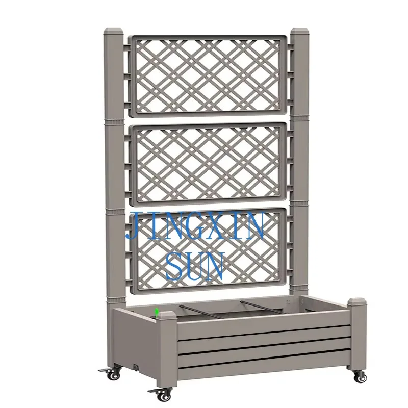 2024 new product garden planter 78L/53L Large Outdoor Planter with trellis and wheels
