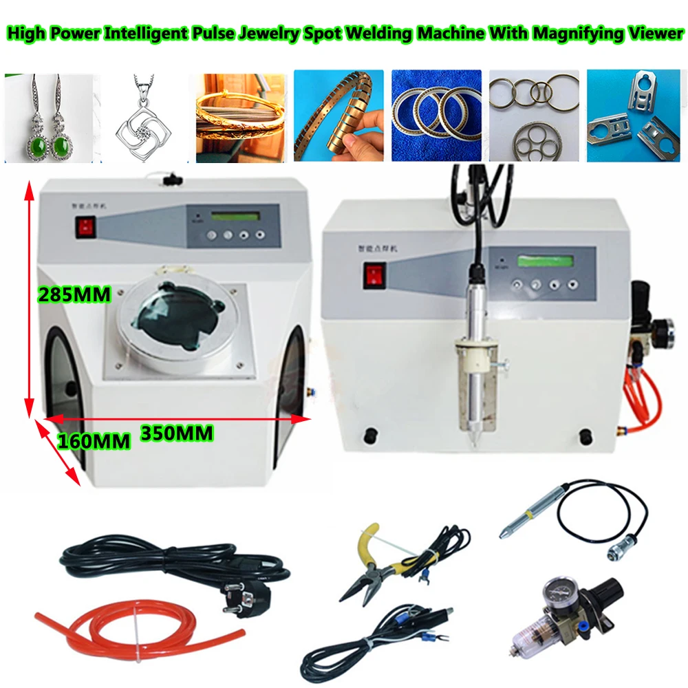 

2In1 Jewelry Spot Welding Machine High Power Intelligent Pulse Welder Micro Laser Soldering Welding Tools with Magnifying Viewer