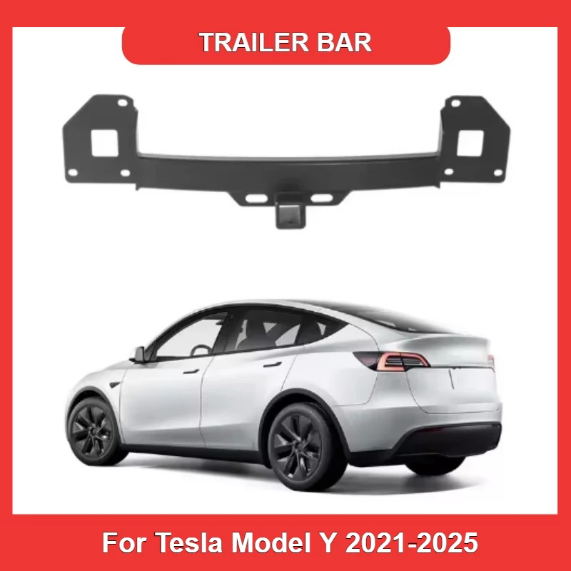 Car Trailer Hitch For Tesla Model Y Juniper 2021-2025 Manganese Steel Trailer Bar Bike Carrier Strong Heavy - Duty Towing Hitch