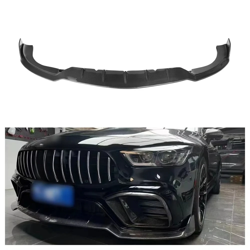 Real Carbon Fiber Car Parts B Style Front Lip Front Bumper Lip for  W290  GT63 4-Door 2018-2023 W290 Front Lip