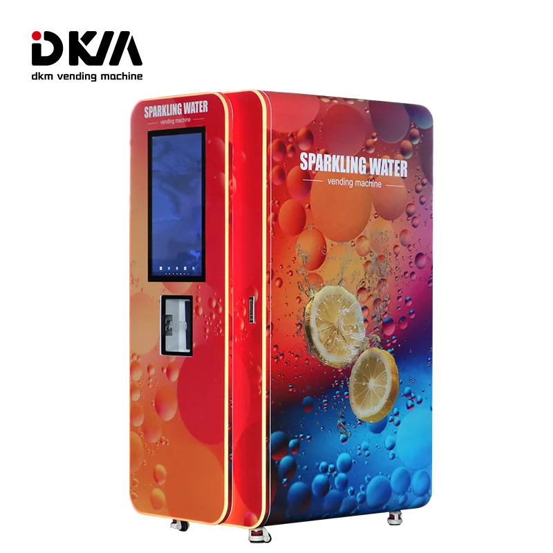 DKM Commercial Touch Screen Smart Multi Flavor Sparkling Water Drink Soda Beverage Vending Machine Dispenser with Cooling System