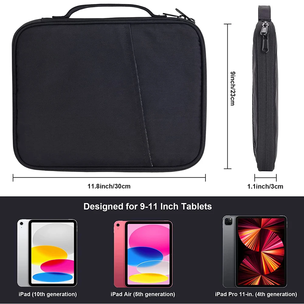 New 9-11 inch Shockproof Sleeve Case For iPad Air Pro 11 2022 2021 2020 Mini Pro Keyboard Cover Laptop Bag 11 Inch Macbook Pouch