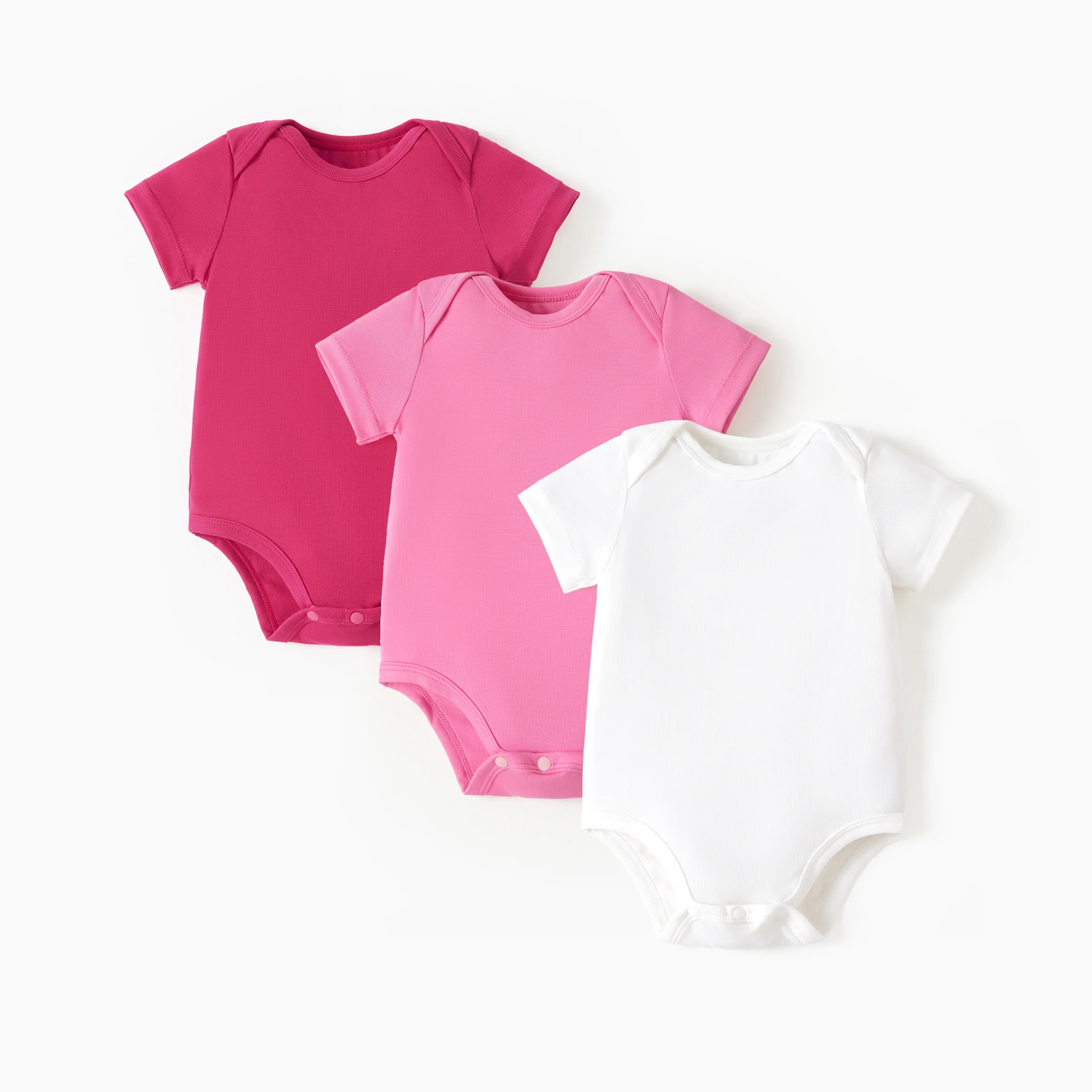 

PatPat Baby Unisex 3-Pack Lyocell Solid Color Onesie Romper Soft Comfortable Bodysuit