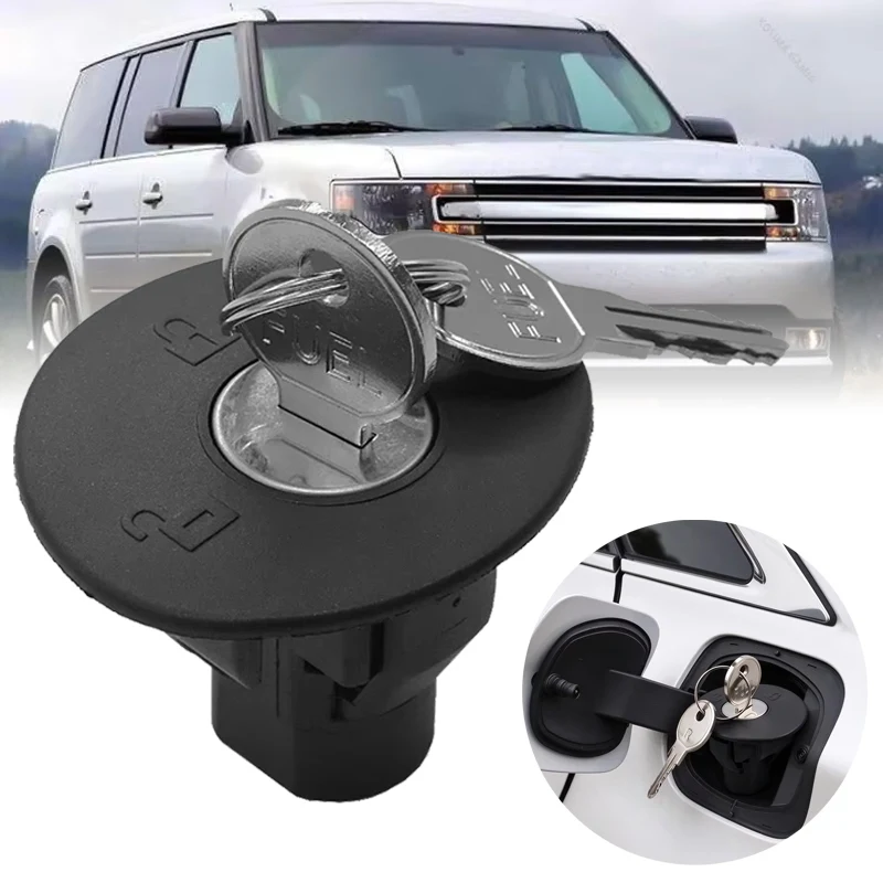 Keyed Locking Gas Fuel Tank Filler Cap OE 8U5Z-9C268-B 8U5A9C268AC Replacement Fit for Ford Focus for Lincoln MKZ Auto Parts