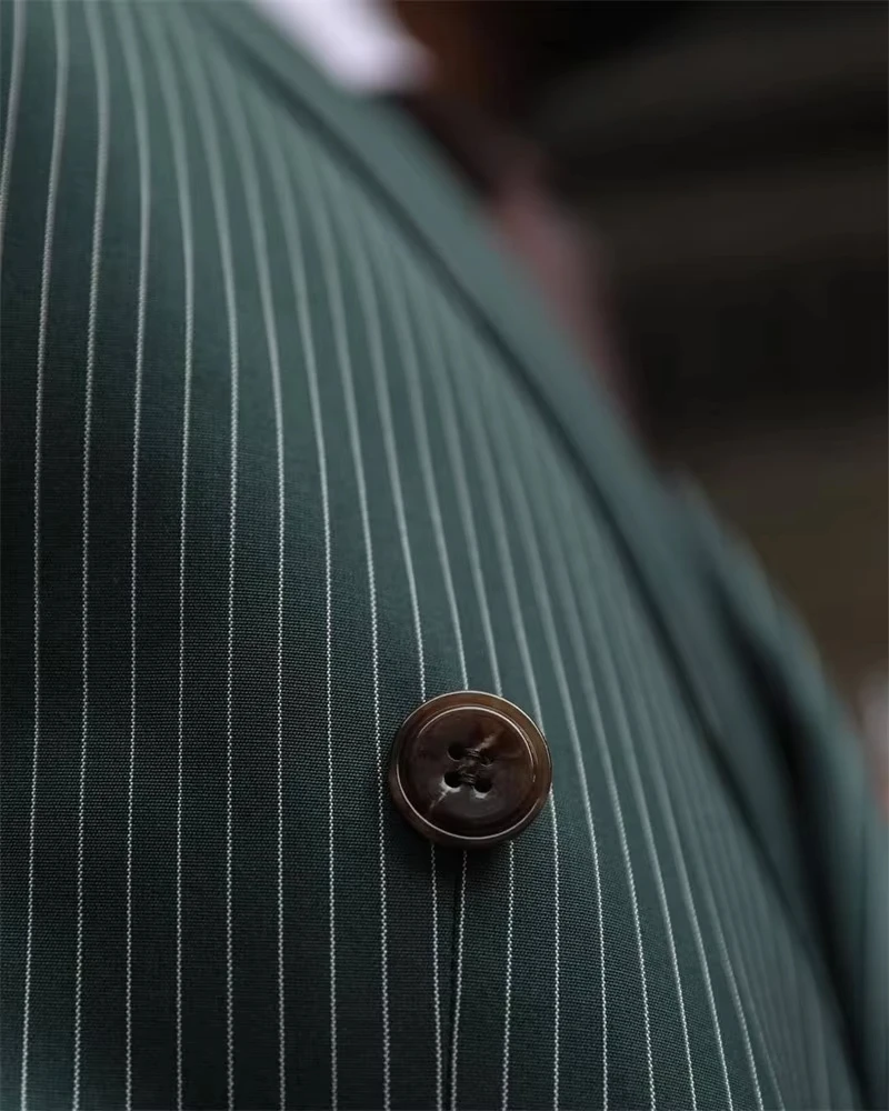 Klassieke 2-delige herenkostuums jas + broek op maat gemaakte formele trouwkostuums passen slank double-breasted feestpak op maat gemaakt plus maat