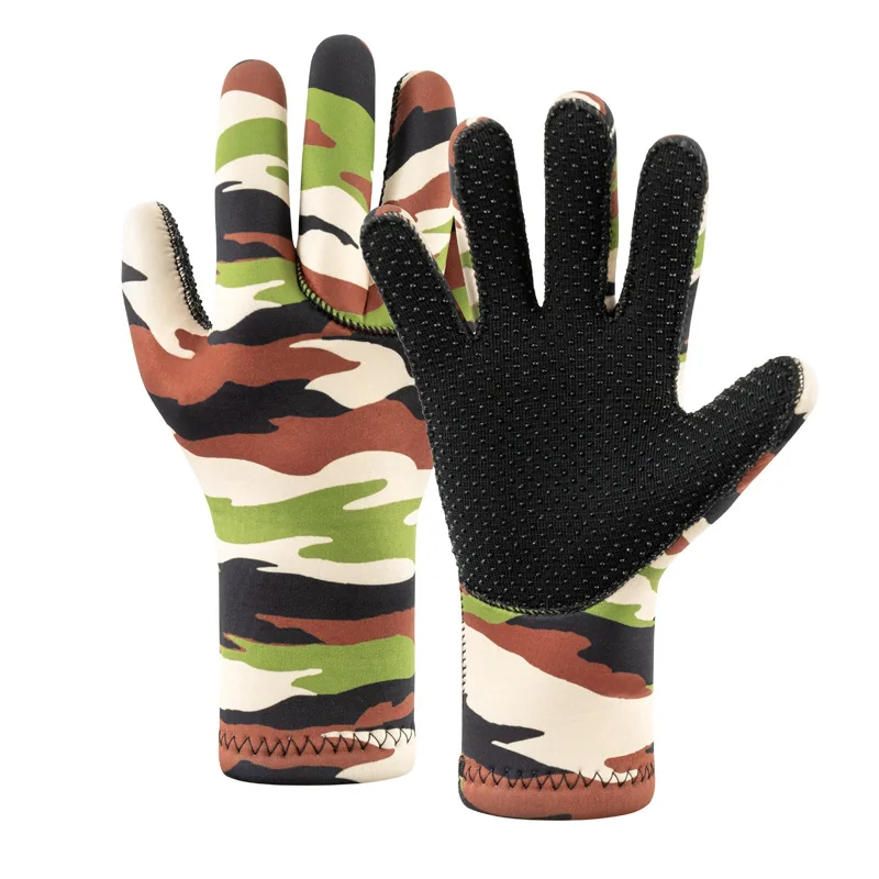 

Camouflage 3mm swimming diving gloves non-slip wear-resistant scratch-resistant fishing adult warm and cold-proof snorkeling