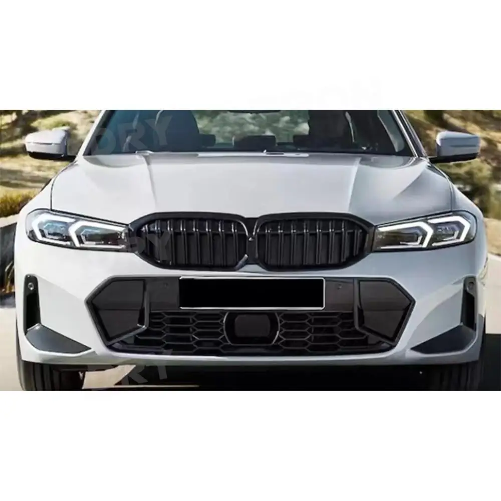 for BMW New 3 Series G20 G28 2023+ Racing Grills Front Bumper Air Vent Cover Trim Fog Lamp Mesh Grill Frame Body Kits