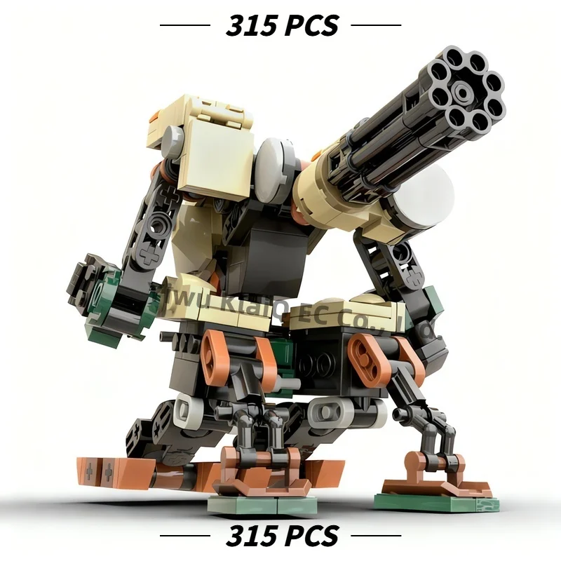 315pcs MOC Sci-Fi Game Siege Sentinel Robot Building Blocks Tactical Armor Mecha Action Figure Bricks Display Model for Adults
