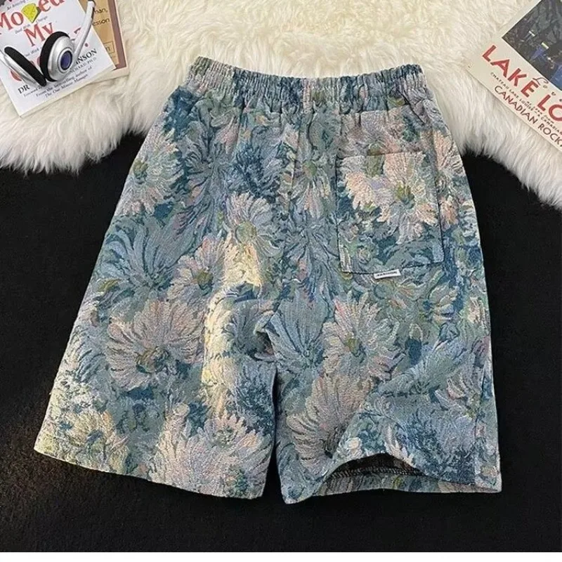 Calça larga larga larga larga larga larga masculina, Harajuku, rua alta, cordão, reto, diário, praia, à beira-mar, casual, tipografia de moda