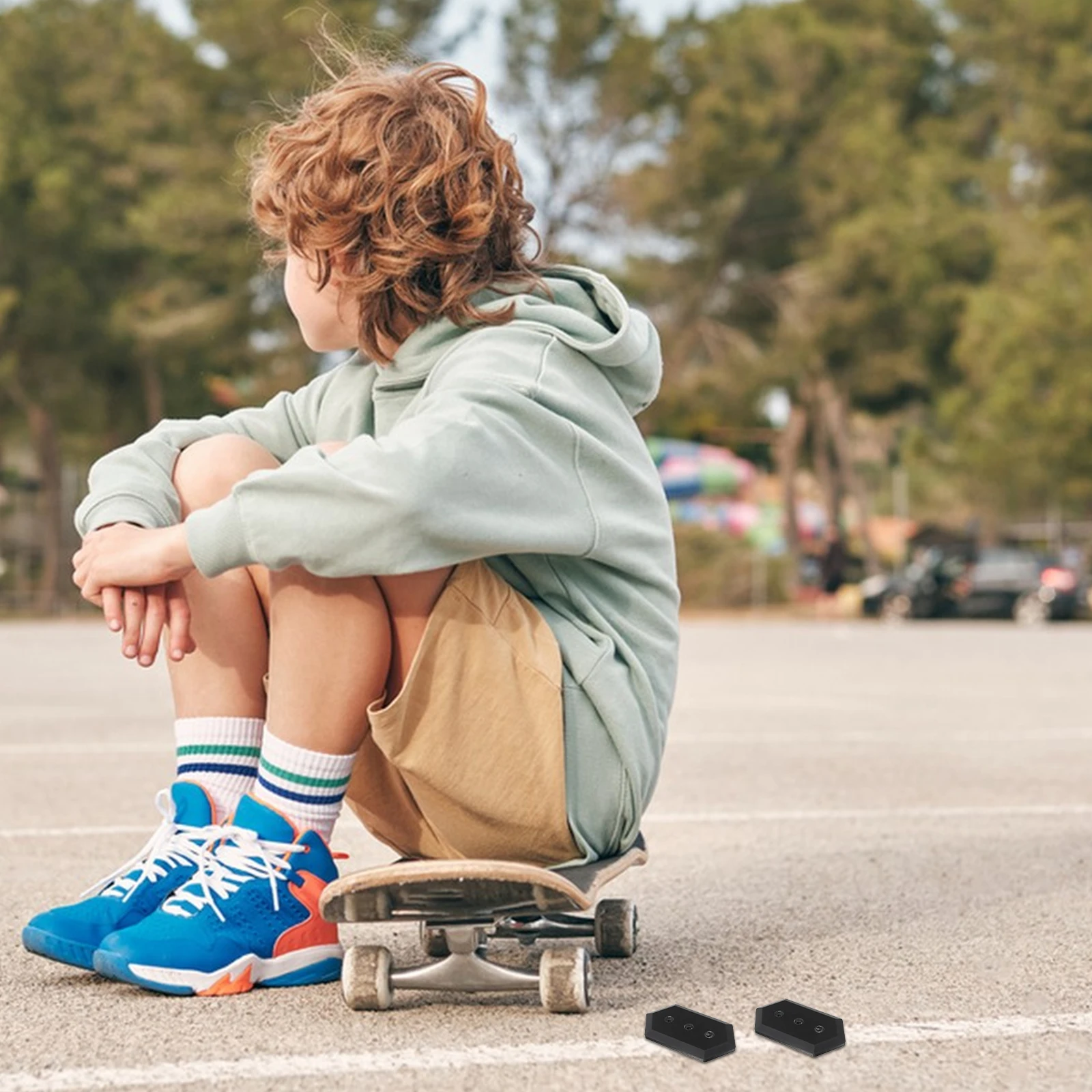 

2pcs Wall Mounted Rack Black Acrylic Space Saving Strong Durable Easy Install Compatible Longboard Scooter Skateboard Storage