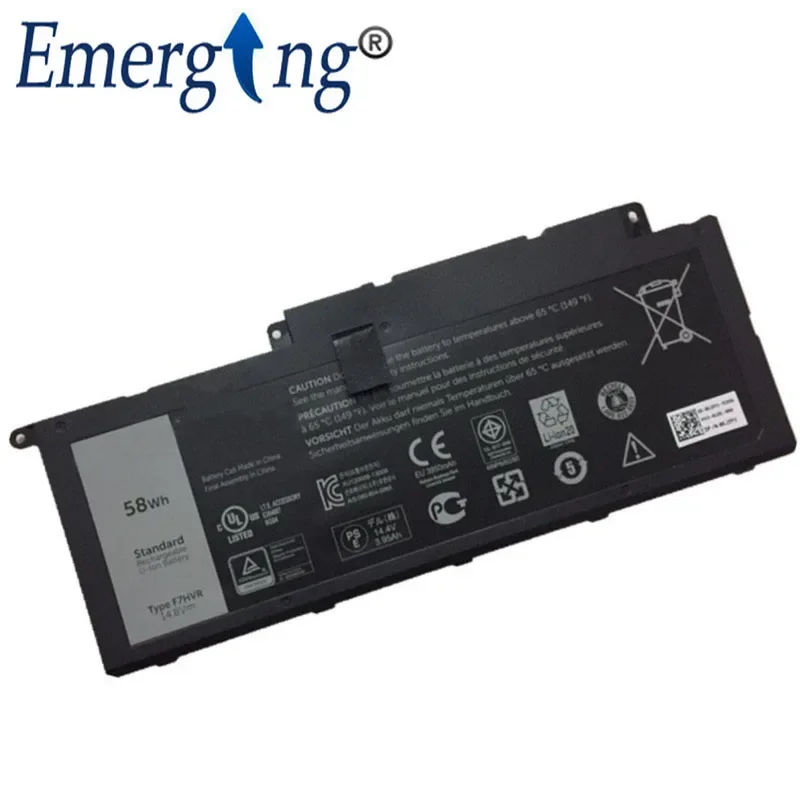 Imagem -03 - Bateria do Portátil para Dell Inspiron 177000 T2t3j 062vnh 15-7537 G4yjm 14.8v 58wh Novo F7hvr