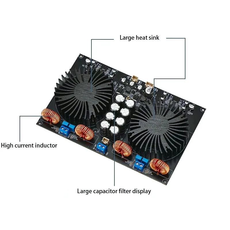 

TOKBAN TPA3255 600w*2 2.0 Channel Class D Amplifier Dual Chip HiFi Stereo Amplifier For Home Theater