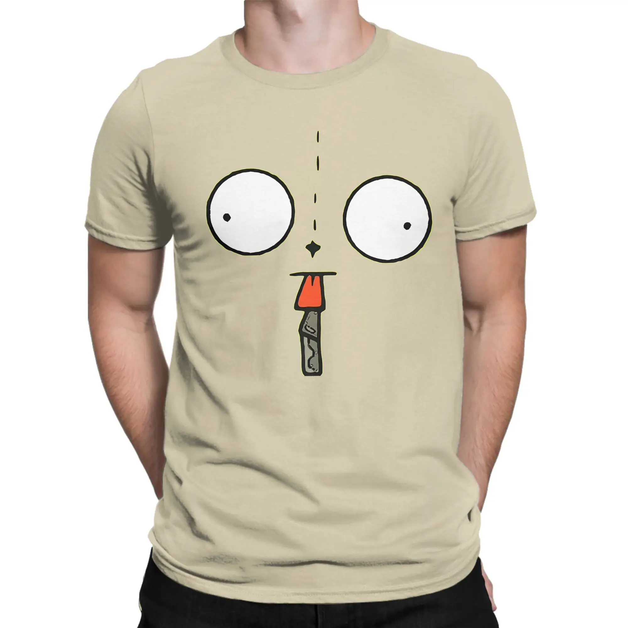 Minimalist Gir T Shirt Beach Invaders Zims Harajuku T-Shirts Men Pure Cotton Crew Neck 4XL 5XL 6XL Clothes Short Sleeve Tops