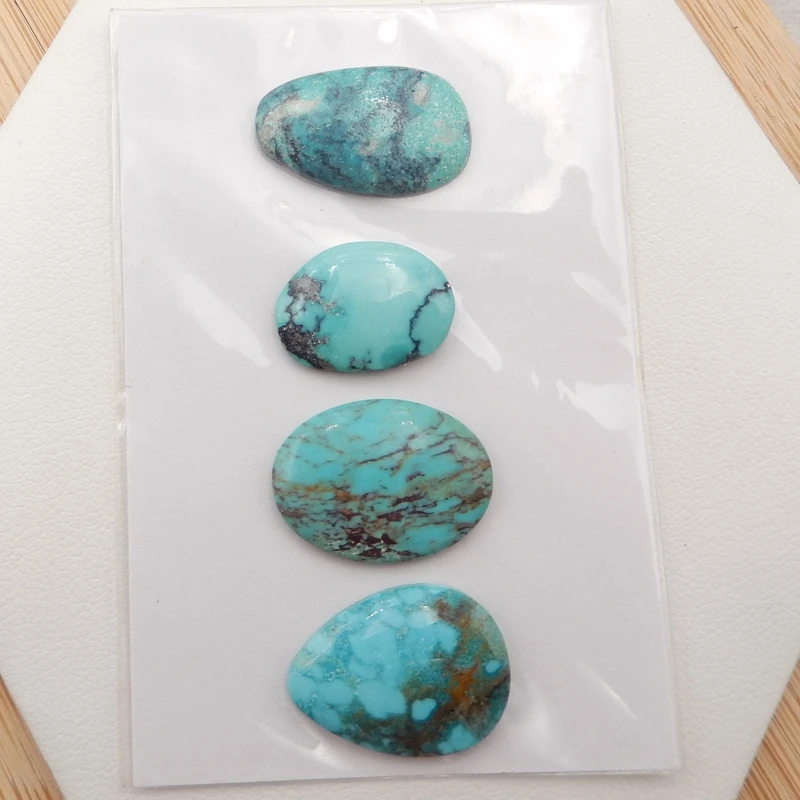 Natural Jewelry DIY Marking Semi-precious stones Flatback accessories OF Turquoise Cabochons Beads 15x10x3/18x13x3mm3g