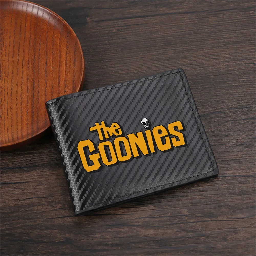 Goonies movie title skull logo Men's Wallets Simple Business Modern Stylish Printing Design Gifts For Father Boyfriend Christmas