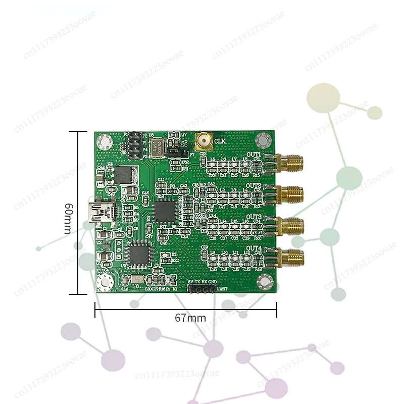 AD9959 4-Channel DDS Module RF Signal Generator with AT Command Serial Output Frequency Sweep AM Modulation, Replacement Part