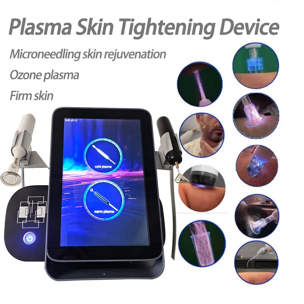 Plasma Skin Tightening Device 8 Heads Cold Hot Plasma epilator Machine Acne Remover Ozone Cold Plasma Wrinkle Removal Beauty SPA