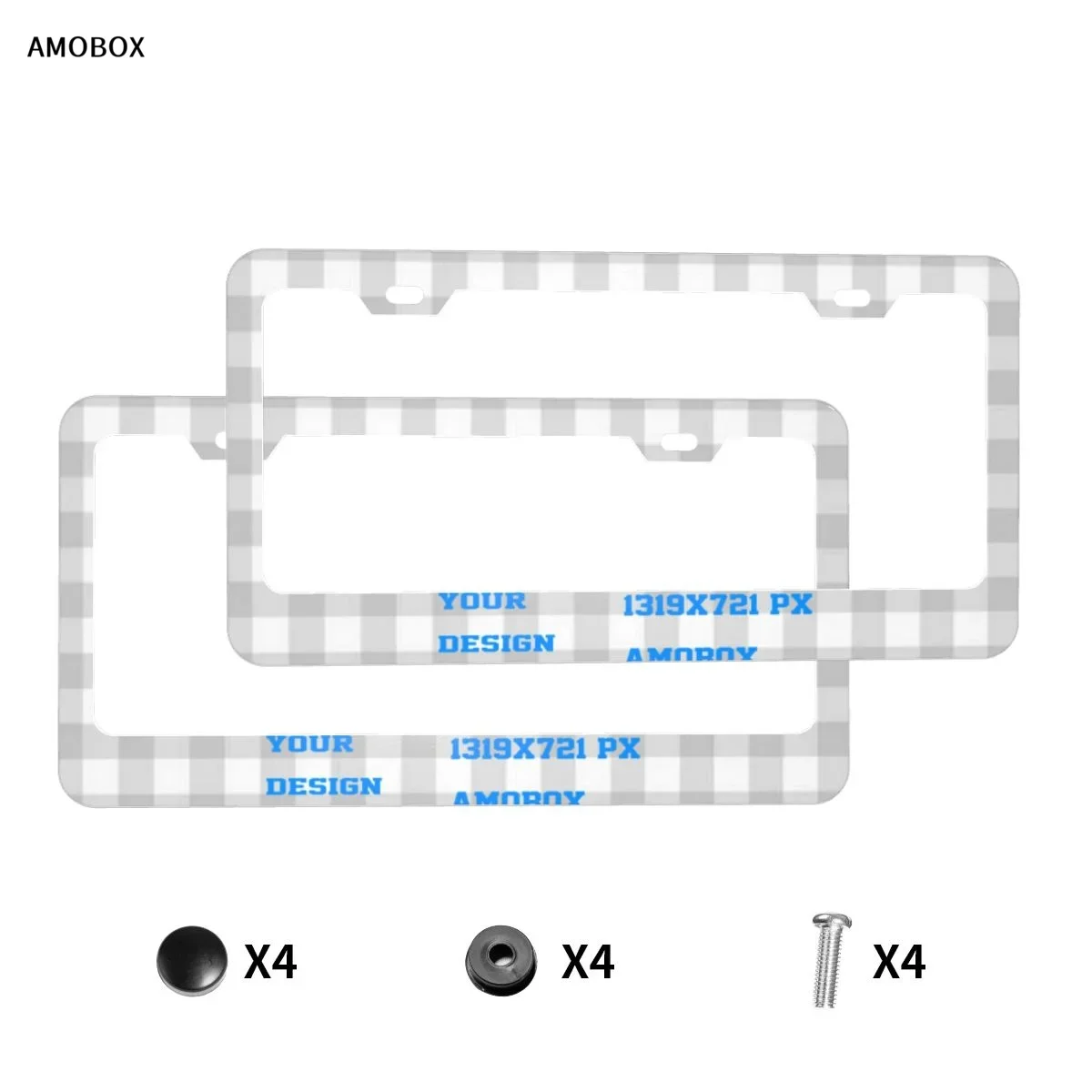 AMOBOX-Customized License Plate Frames for Any Car, Car Accessories