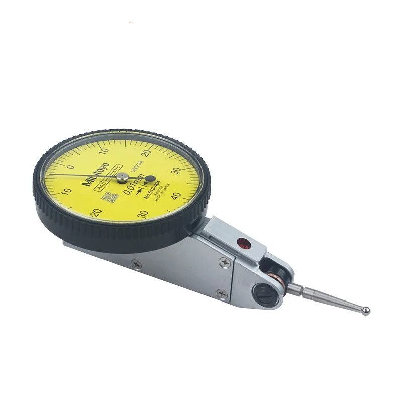 Mitutoyo No.513-404 Lever Table Dial Indicator 0-0.8mm 0.01mm Gauge Scale Precision Metric Industrial Grade Prevent Caton