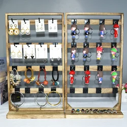 Portable Wooden Earrings Display Stand Bracelet Holder Rack Necklace Jewelry Organizer for Home Retail Decors Market Craft Shows