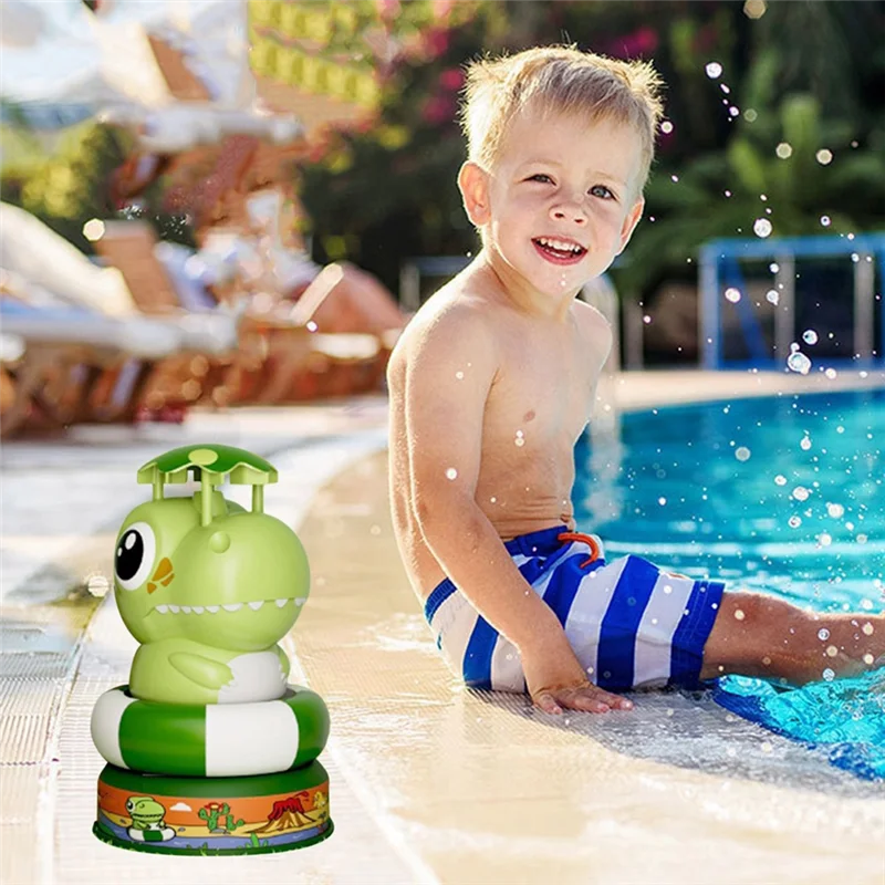 Outdoor Water Sprinkler For Kids Dinosaur Cartoon Animal Water Sprinkler Rotating Flying Water Spray Easy Install Easy To Use