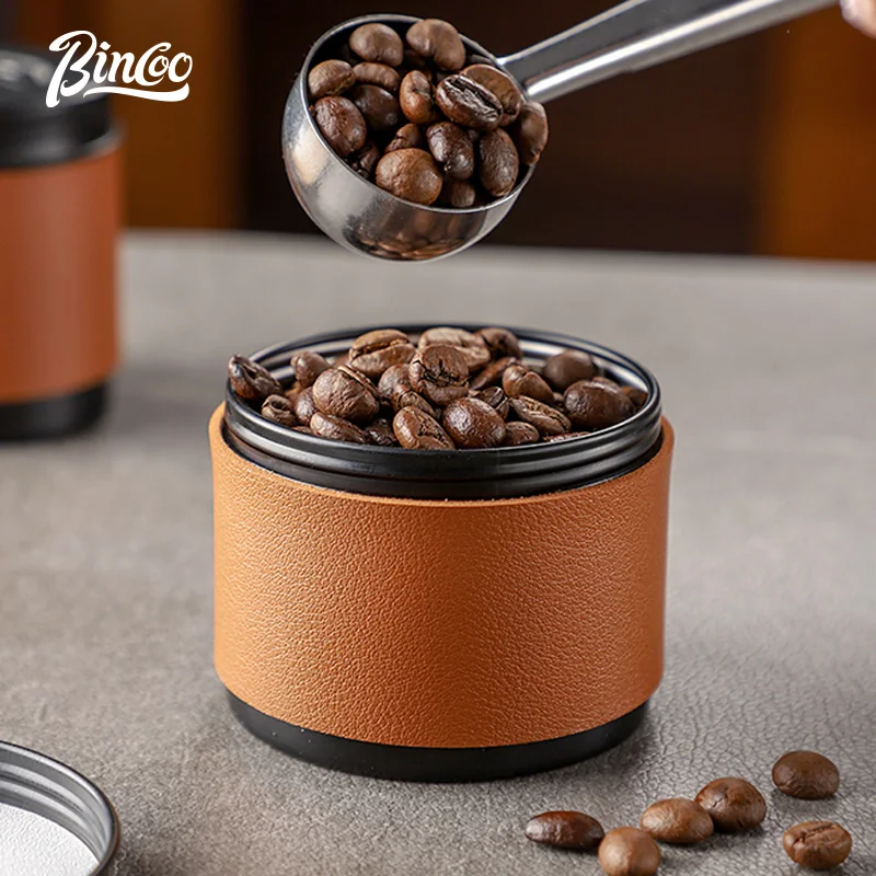 Bincoo 150 مللي علبة قهوة صغيرة مختومة فراغ أكياس حبوب البن تخزين التخييم حاوية محكمة الغلق للأغذية 80 مللي