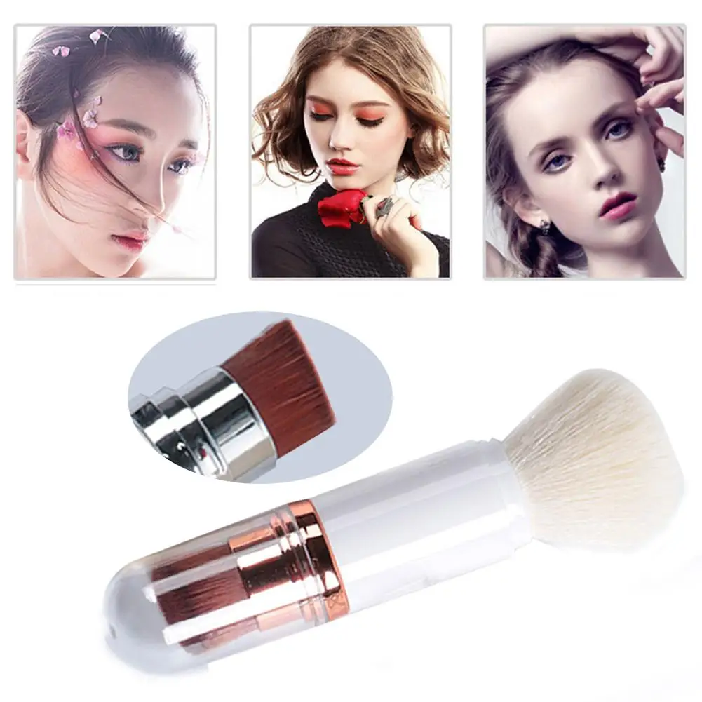 2 In 1 Foundation Brush Makeup Brush Travel Blush Brush Loose Powder Minimalist Portable Multifunctional Makeup Brush