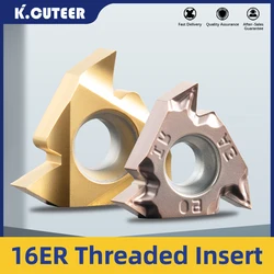 16ER 16ER AG55 AG60 1,0/1,25/1,5/2/2, 5/3ISO 11W/14W herramienta de torneado de hilo inserto de carburo CNC herramienta de rosca de inserción de torneado 10 Uds