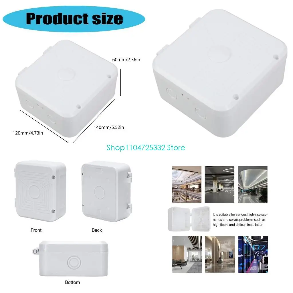 

P5EA Plastic Weatherproof Junction Box Organizers Case For Concealing Solar Panel Wire And Indoor Outdoor CCTV Camera Setups