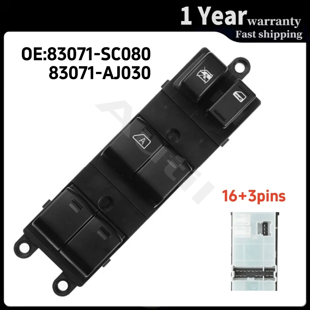 Master Power Window Switch for Subaru Forester 2008-2012 Legacy Outback 2010-2012 Car Accessories 83071-SC080 83071-AJ030